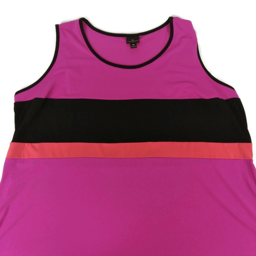 Worthington Stretch High-Low Tank Top Plus Size 2X